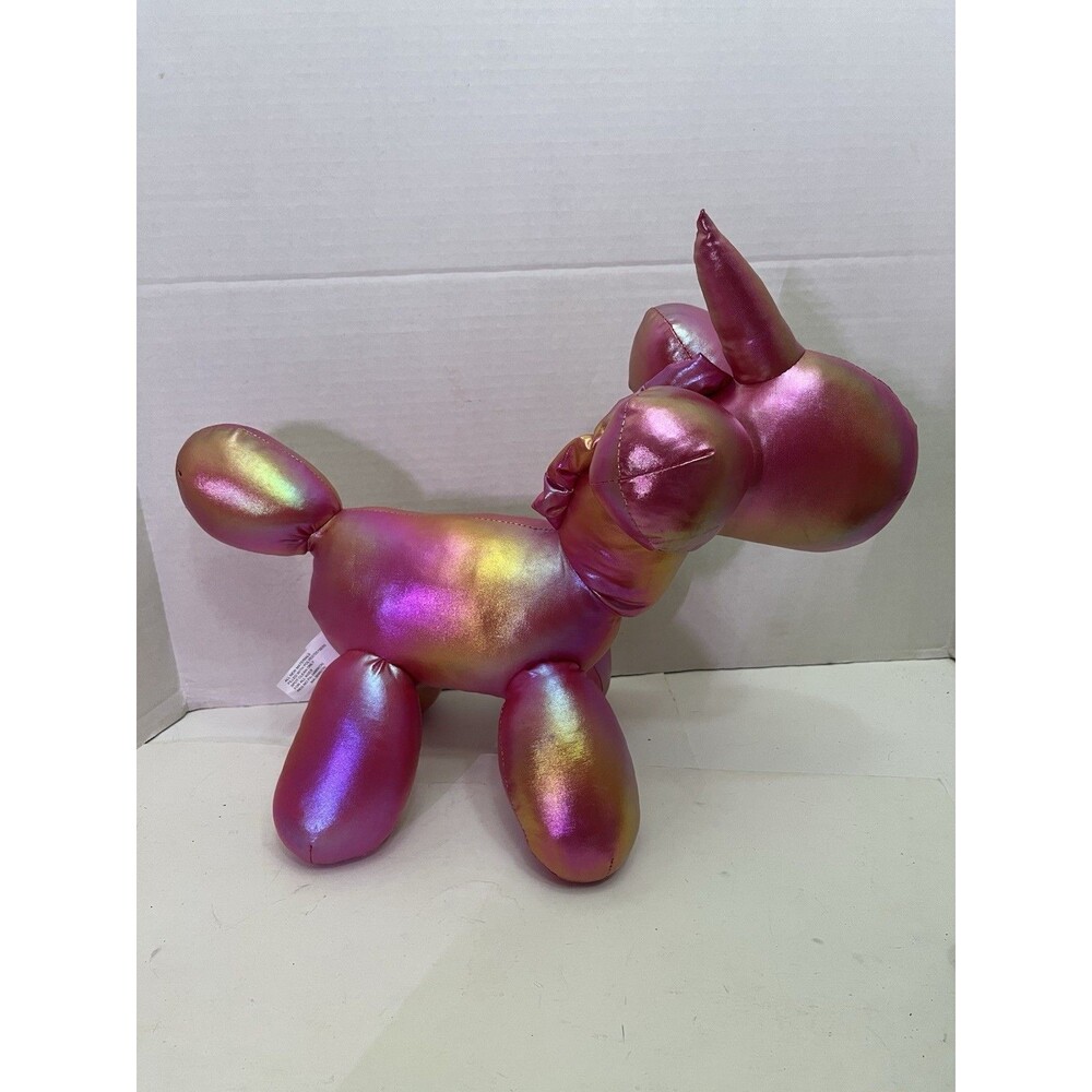 Large Balloon Animal Unicorn Plush Pink Iridescent Stuffed Animal Toy Box 16”